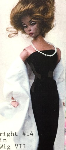 #54 D14P1 BLACK LACE, DOVE, LACE COLLECTION, DOLL 14 (D14)