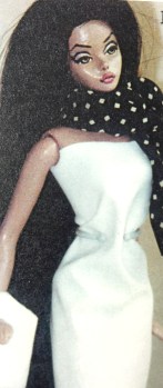 #104 D14P2 BLACK LACE, DOVE, LACE COLLECTION, DOLL 14 (D14)